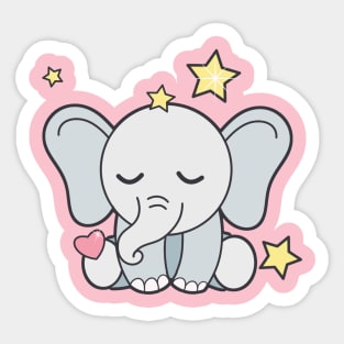 Sweet Dreams Baby Elephant Sticker